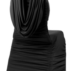 Black Swag Back Chair Cover