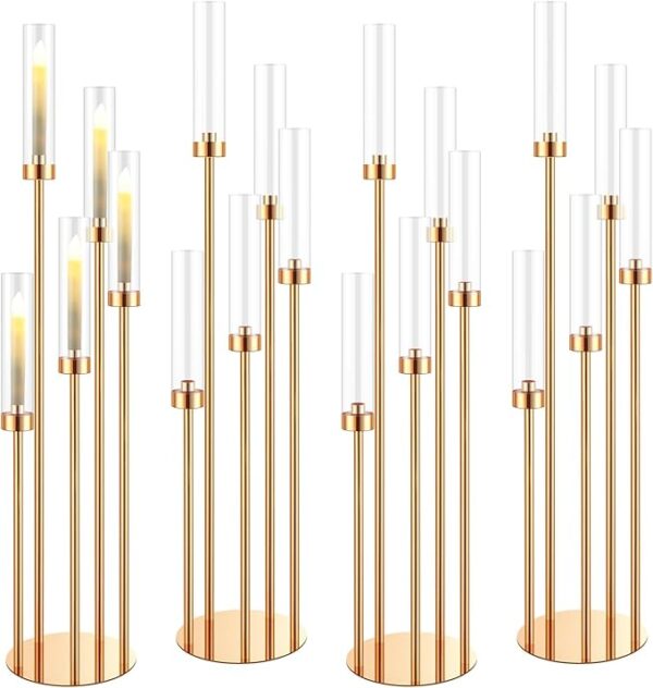5 Arms Gold Candlestick Candelabra