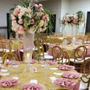 Glass Trumpet Crystal Centerpiece Vase Flowers 100cm